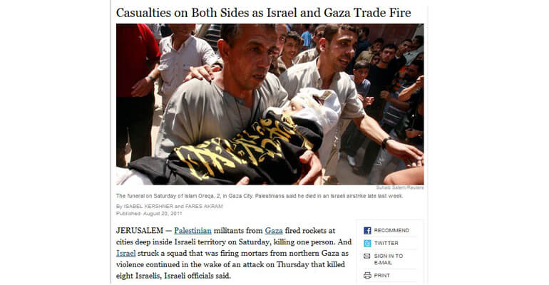 New York Times: It Started When Israel Fired Back