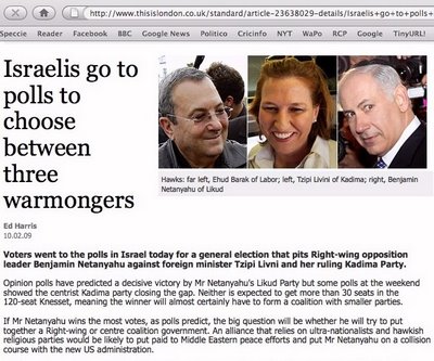 The Evening Standard’s ‘3 Warmongers’