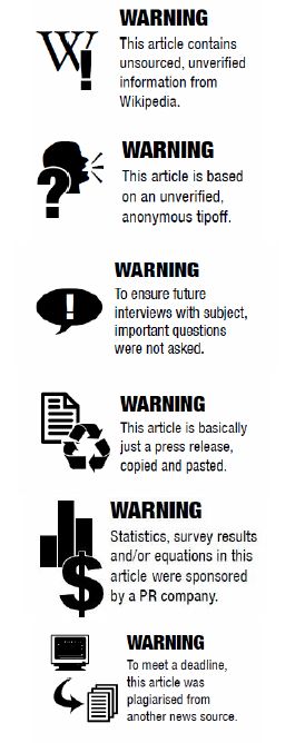 Big Media Warning Labels