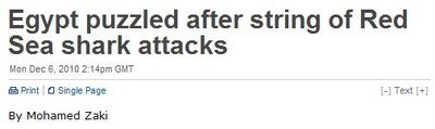 Sharks, The Mossad and The Scotsman Make for Sexy Headlines