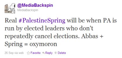 Abbas and Palestine Spring Are an Oxymoron