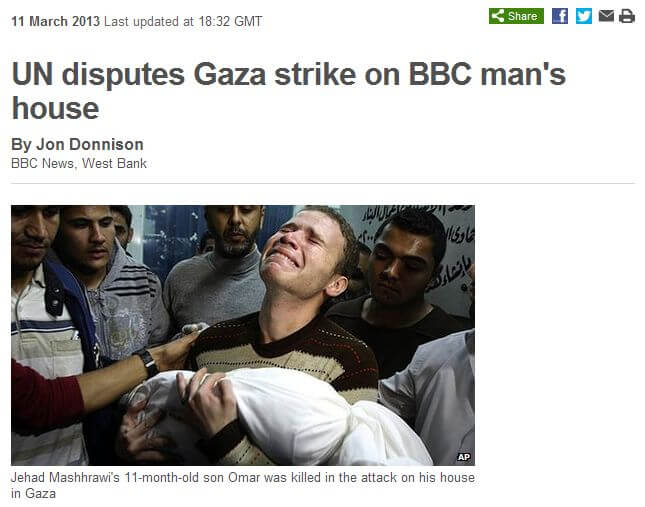 BBC: The UN “Disputes” That Israel Killed Baby Omar