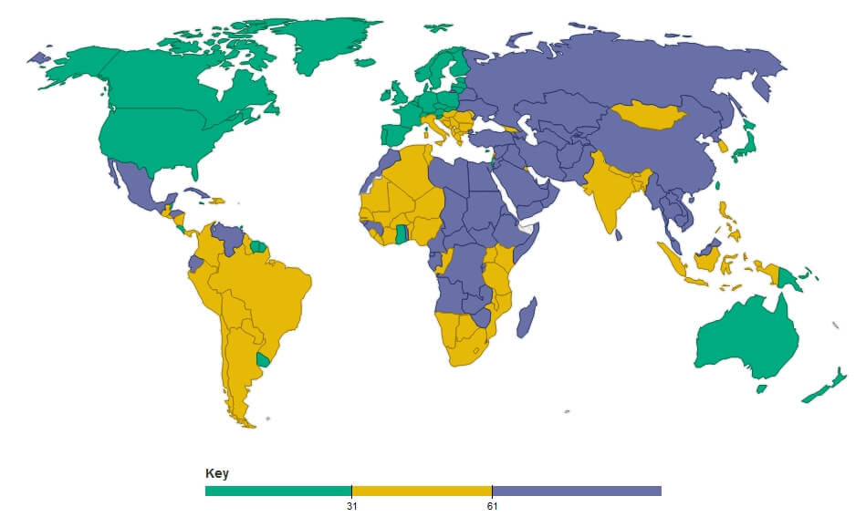 Freedom House map
