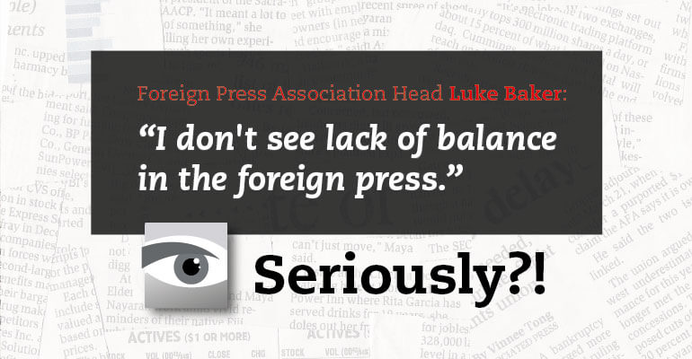 Foreign Press Head: No Media Bias Against Israel?!