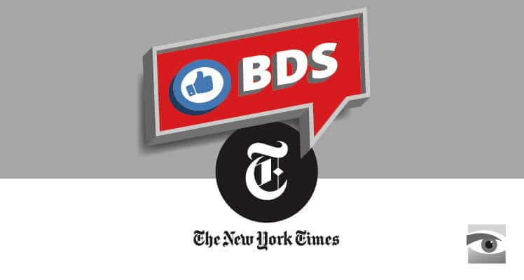 New York Times Columnist: BDS Distances Itself from Antisemitism