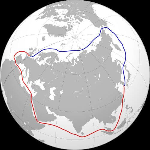 northern sea route vs. southern sea route northern sea route vs. southern sea route