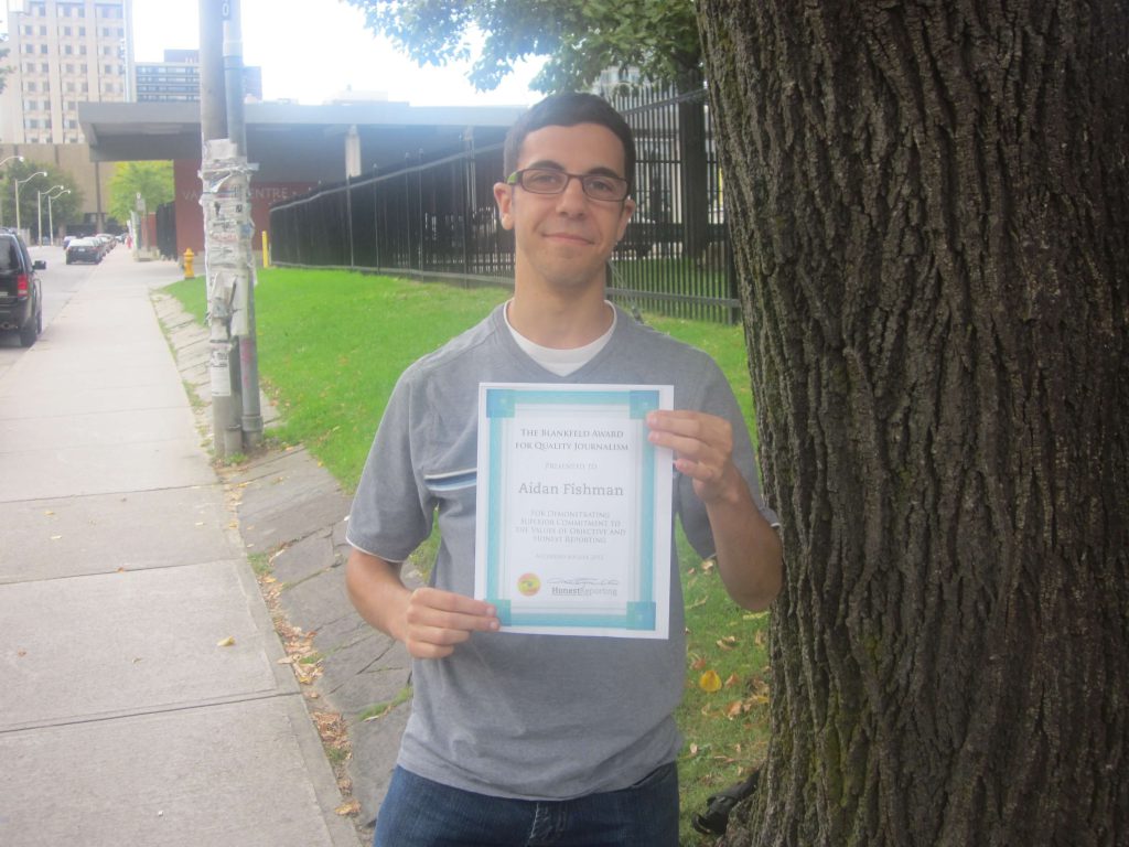Blankfeld Award Winner Featured in Canadian Jewish Media