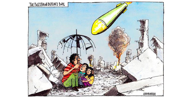 Cartoon Implies Israel Targeting Civilians