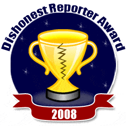 Dishonest Reporting ‘Award’ 2008