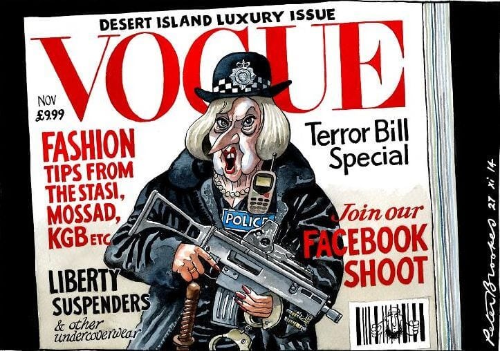 Cartoon Implies Israel is a Police State