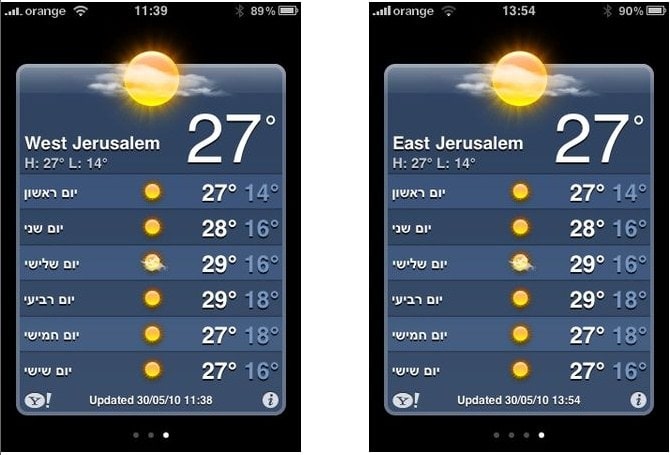 Yahoo Divides Jerusalem
