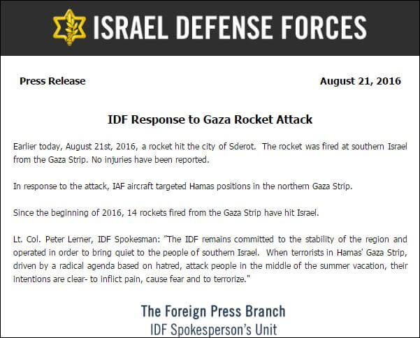 IDF statement