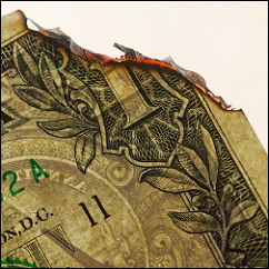 burning money