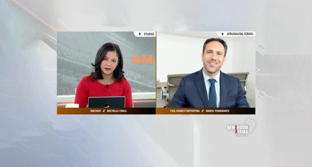 HonestReporting CEO Goes Head-to-Head with PA Ambassador Live on South African TV (CLIP)