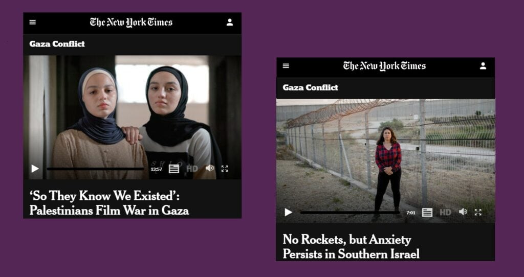 Double Standards: A Tale of Two New York Times Videos About Israel-Hamas Conflict