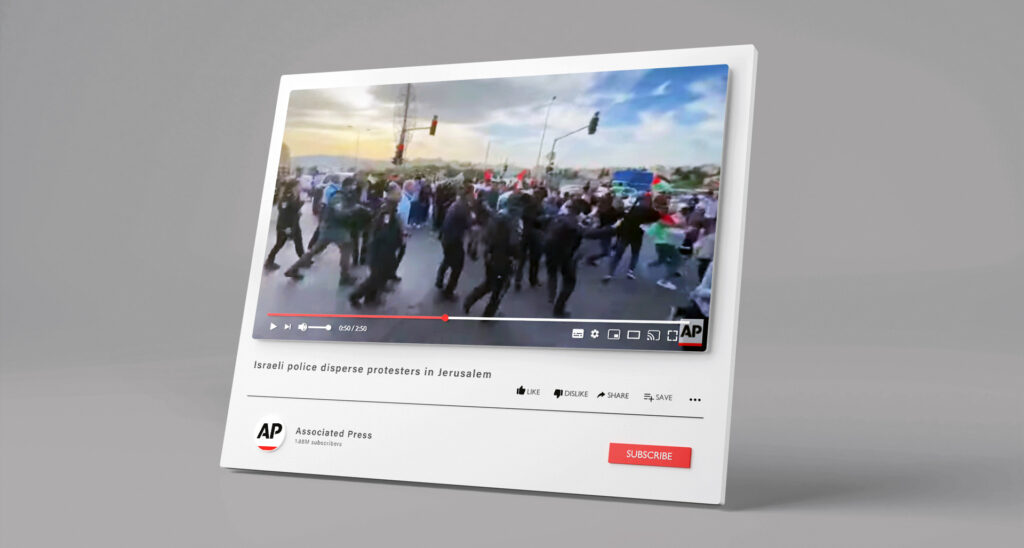 Associated Press Video Severs Connection Between Palestinian Flag and Jerusalem Mob Violence