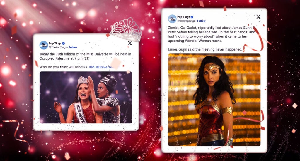 Lights, Camera, Anti-Zionism: Pop Tingz’s Biased Celebrity News