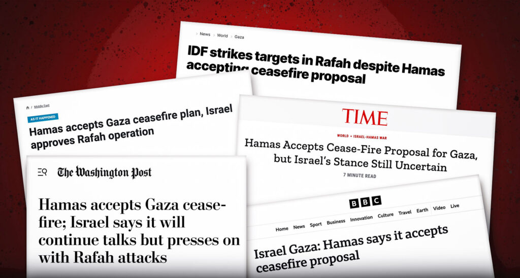 Media Falsely Blame Israel for Rejecting Hamas’ Ceasefire “Proposal”