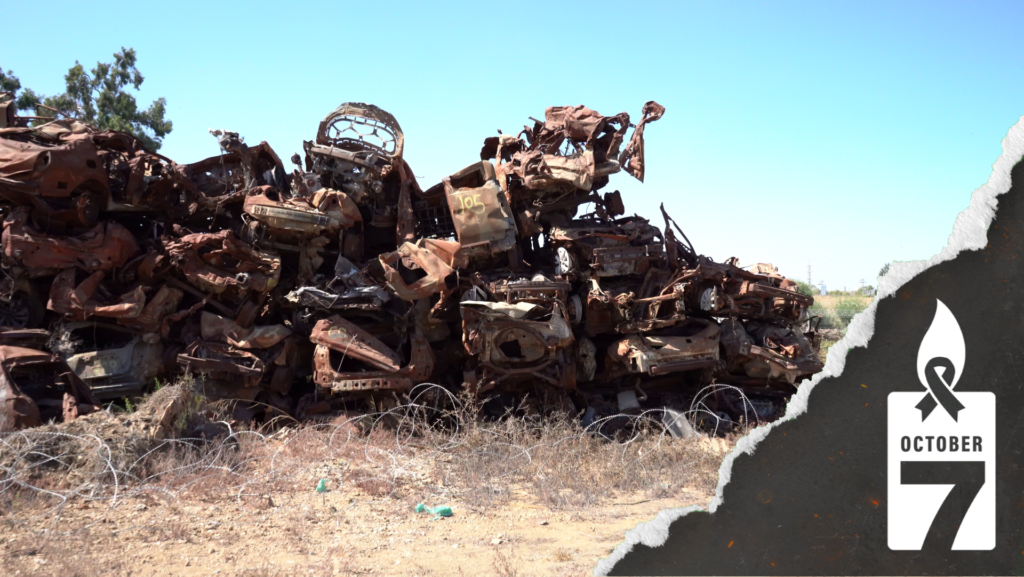 Each Car in This Graveyard Tells the Story of Hamas’ Brutal Attack on October 7