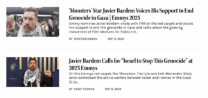 Javier Bardem in the Hollywood Reporter