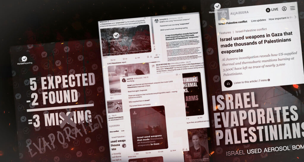 The Truth About Al Jazeera’s “Evaporated” Palestinians Claim