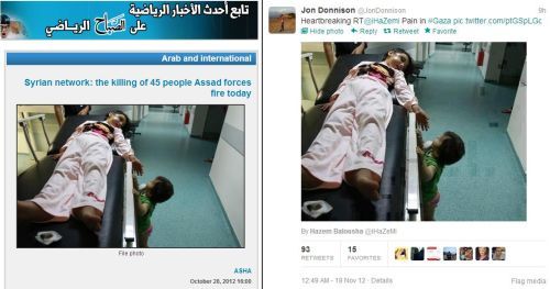 The real photo + Donnison's retweet.