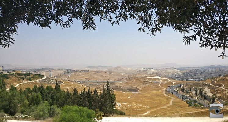 E1 as viewed from the Eastern slopes of Mount Scopus in Jerusalem, Israel