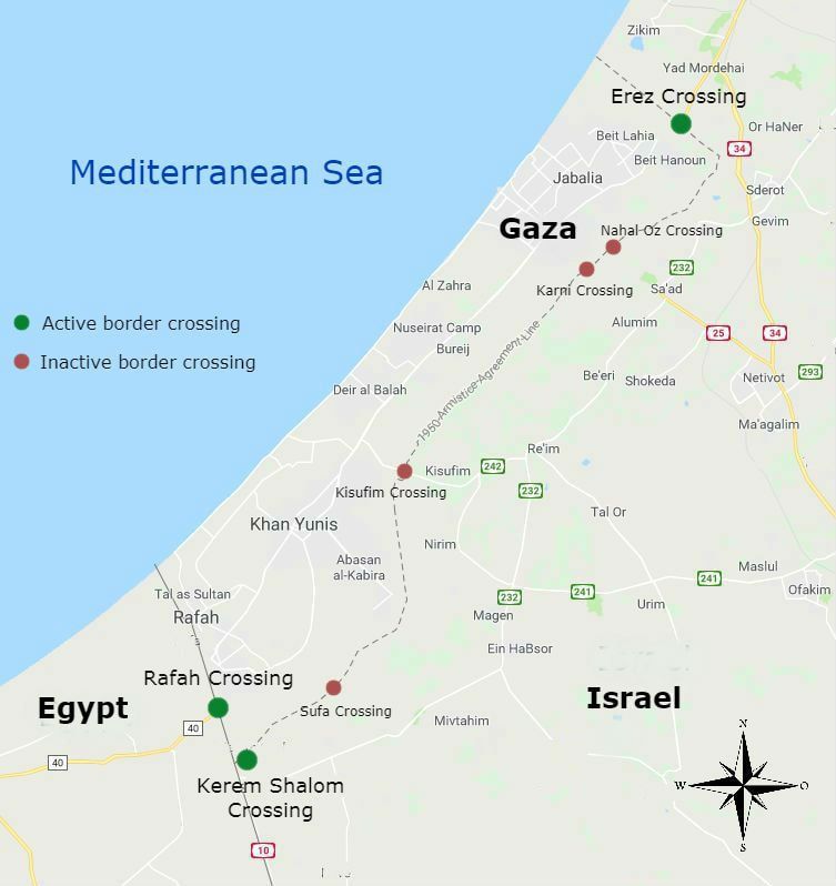 Gaza map