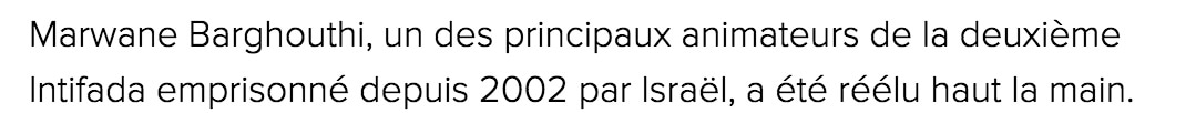La description de Marwan Bargouti dans l'Express