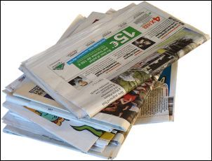 newspaper stack