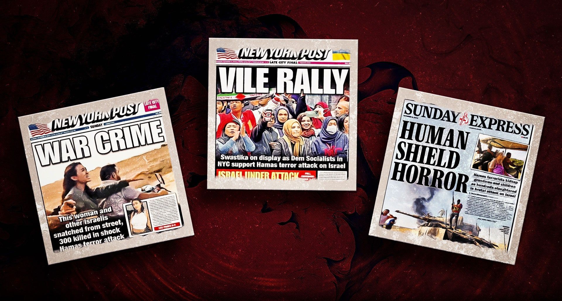 Newspaper front pages
