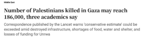 Irish Times Gaza death toll 