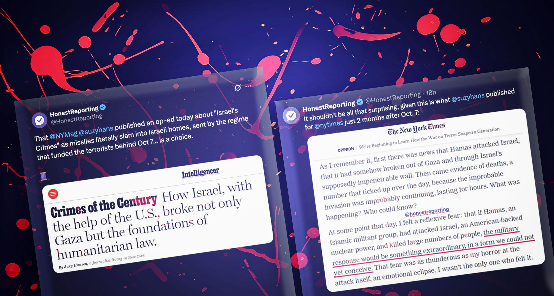 New York Magazine accuses Israel of "crimes of the century"