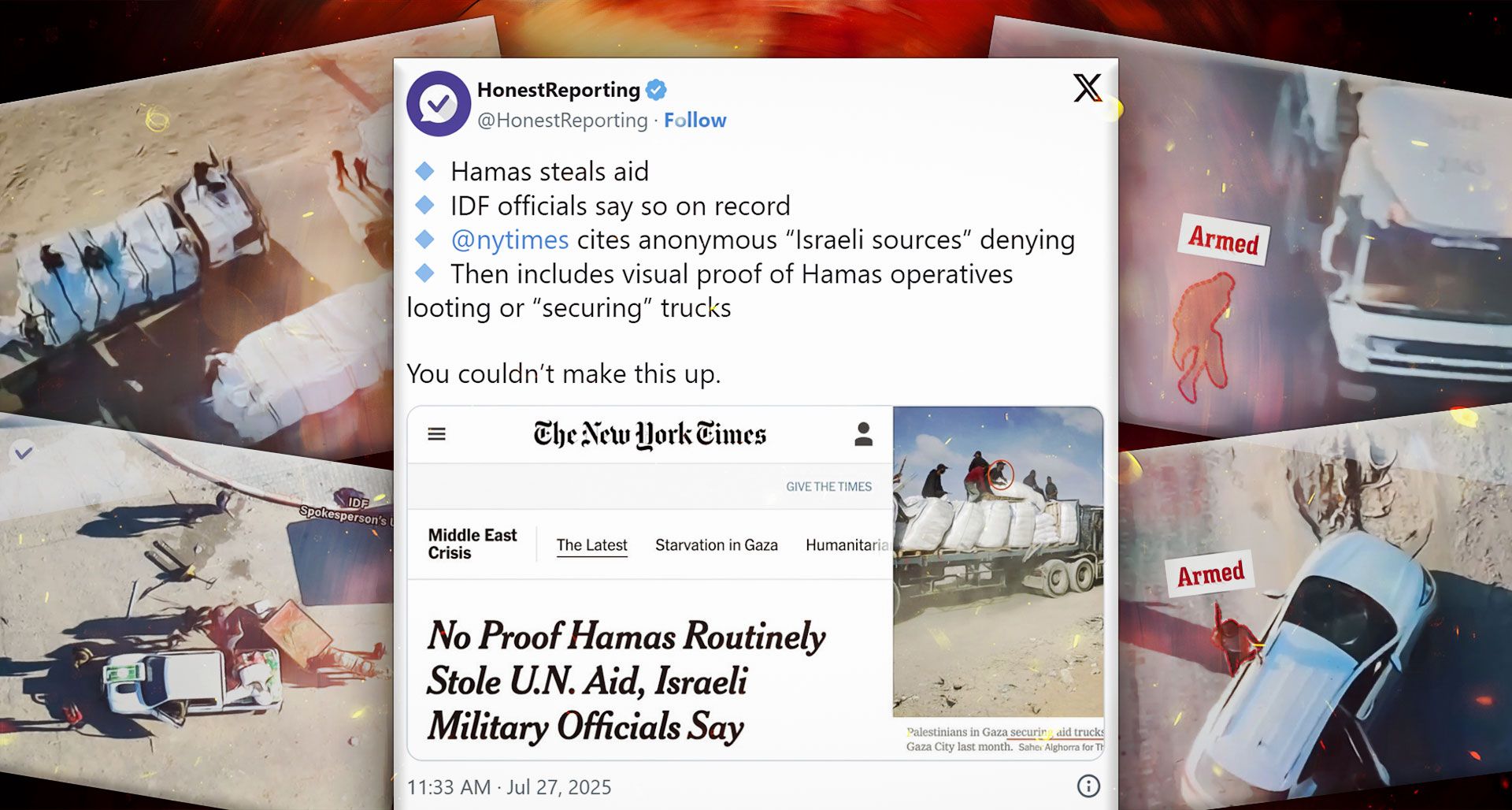 NYT: Hamas does not steal aid
